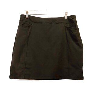 Adidas Black Stretch Flat Front Quick Dry Skort with pockets, M